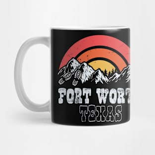 Fort Worth Texas Vintage Sunset Hiking Mug